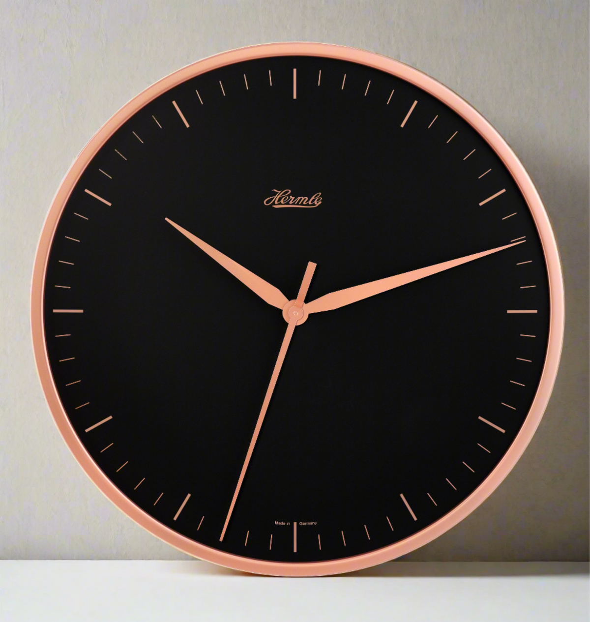 Helmle Coral Orange Minimalist Wall Clock (30921-V52100) | Scandinavian Style x 30cm Diameter