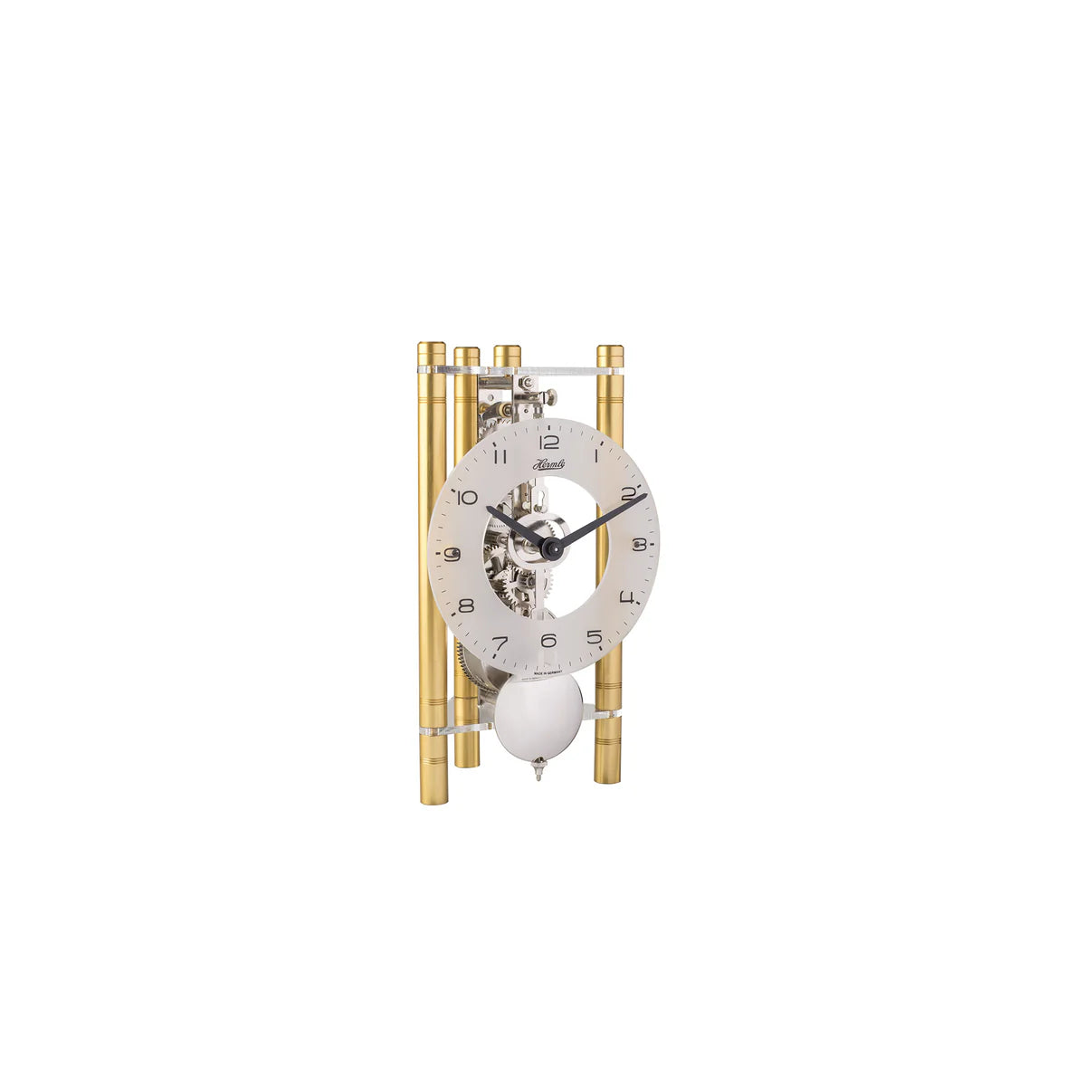 Acrylic Skeleton Table Clock | 7 Colors Available, Colorful Pillar Model (Mechanical Table Clock)