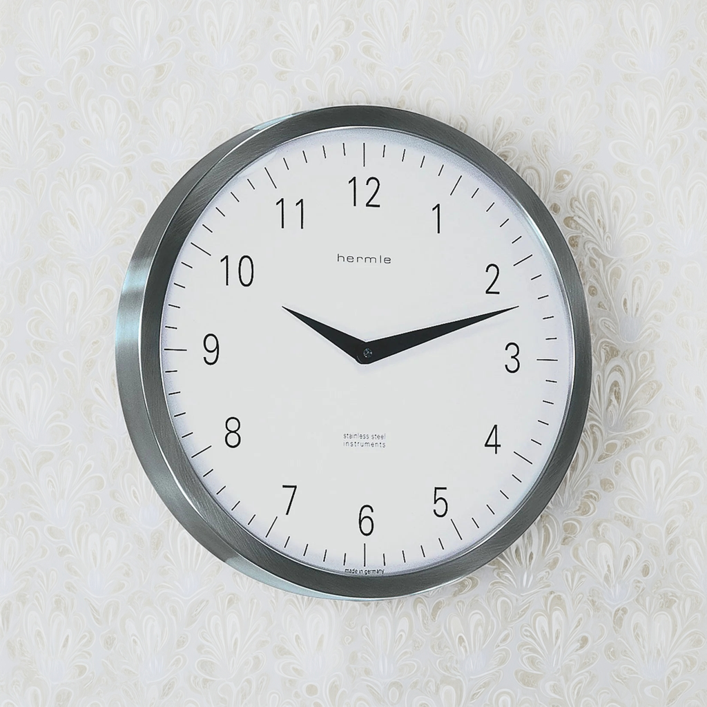 クォーツステンレスケース掛時計 – The Clock Works~ドイツ・ヘルムレ クォーツステンレスケース掛時計 – The Clock Works~ドイツ・ヘルムレ