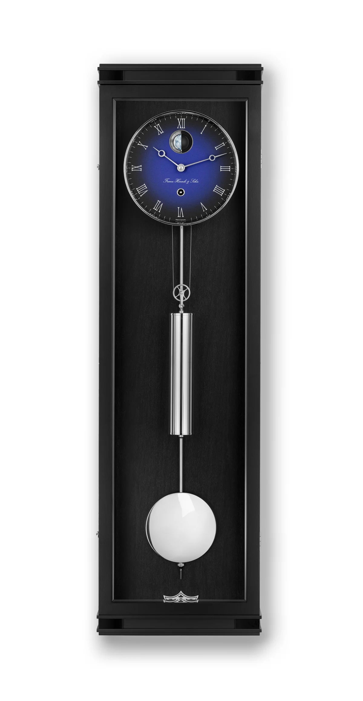 Hermle | High-Precision Pendulum Wall Clock [71013 / Moon Phase / ±10 Seconds Per Month]