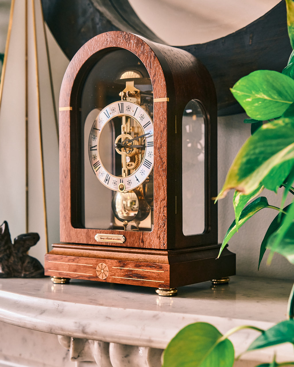 機械式スケルトン置き時計 – The Clock Works~ドイツ・ヘルムレ社正規