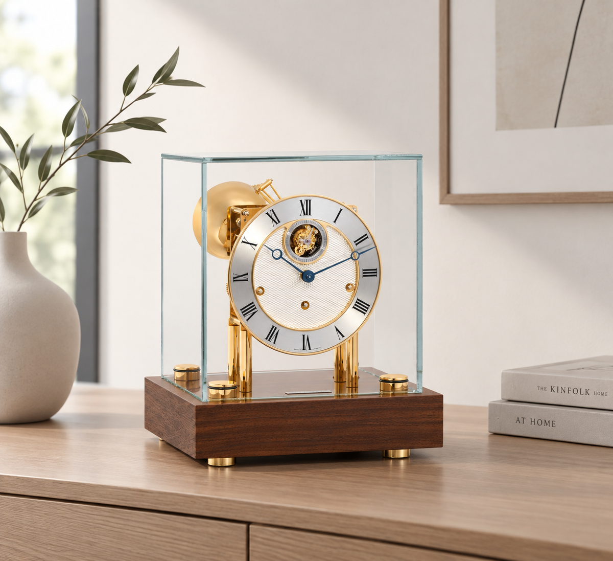 Hermle Hampton Tourbillon 22860-030352 walnut brass – official Hermle photograph