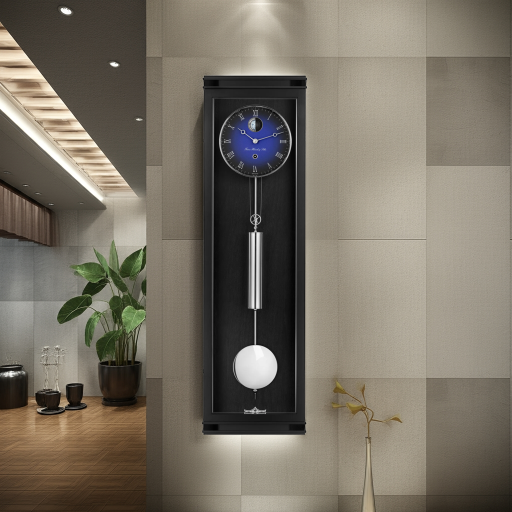 Hermle | High-Precision Pendulum Wall Clock [71013 / Moon Phase / ±10 Seconds Per Month]